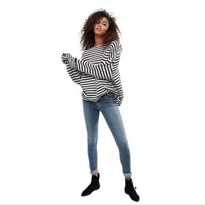 All Saints Indigo Wash Mid Rise Skinny Jeans